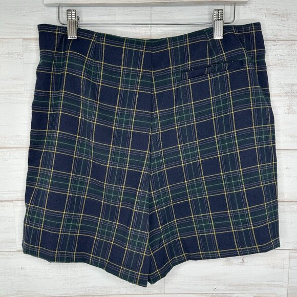 NWT Cali1850 Womens Plaid Skort in Navy Blue and Hunter Green Size Large - Picture 3 of 10